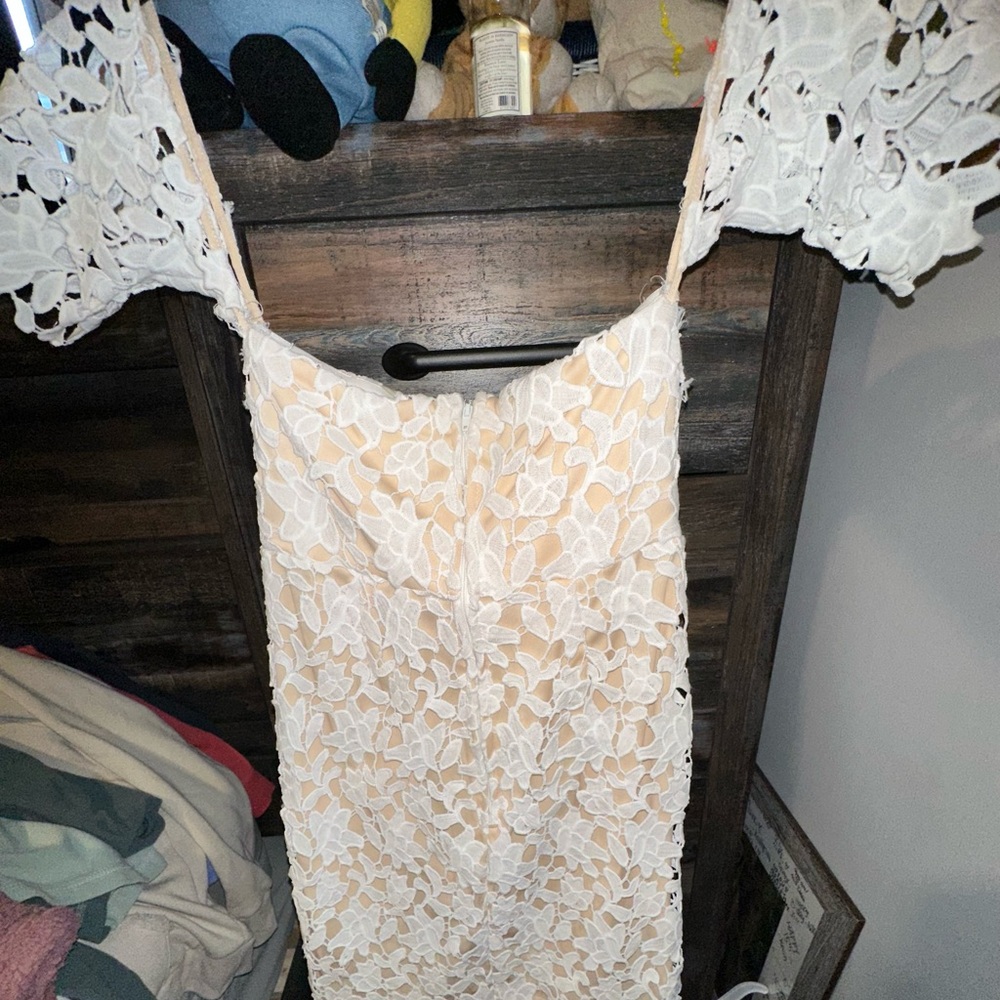 Charlotte Russe Cream and White Lace Dress